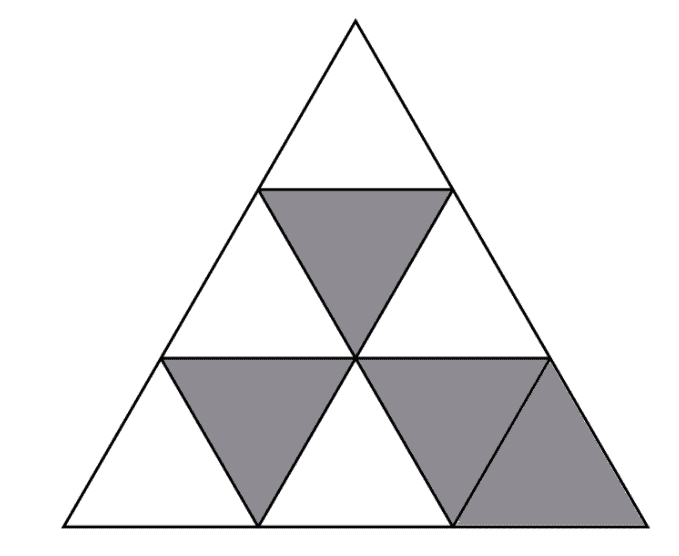 4 shaded triangles