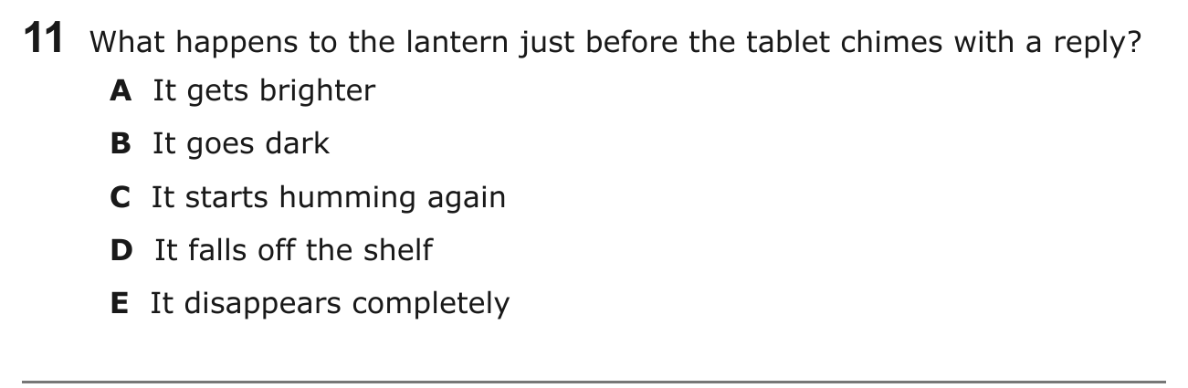Year 5 English Q11