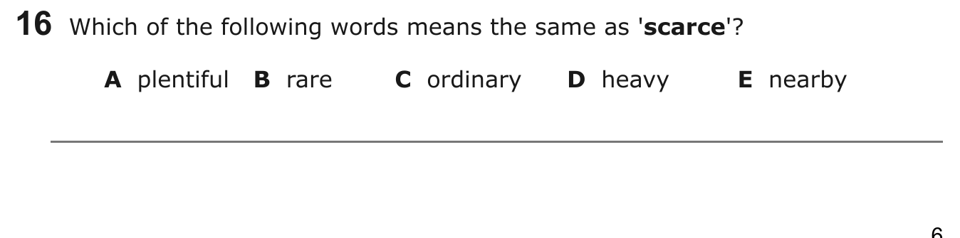 Year 5 English Q16