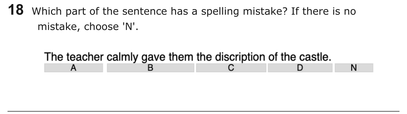 Year 5 English Q18